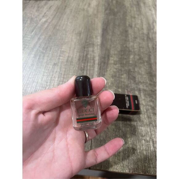 Vintage Gucci Pour Homme .25 FL OZ empty bottle cologne with box - Picture 4 of 5